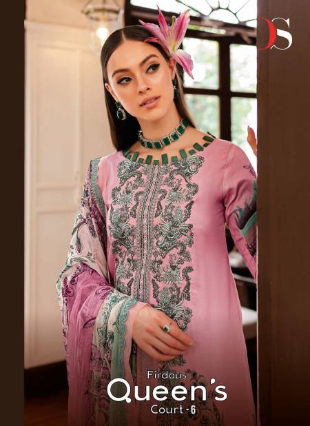 Firdous Queens Court 6 By Deepsy Suits Embroidery Cotton Pakistani Suits Wholesale Price In Surat Catalog